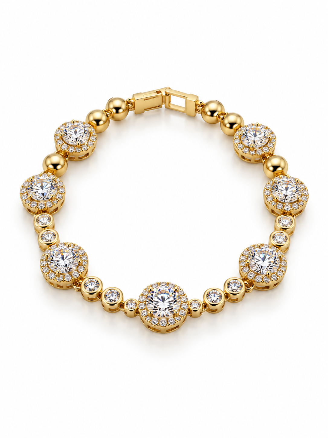 Pulseira Zircônias Redonda
