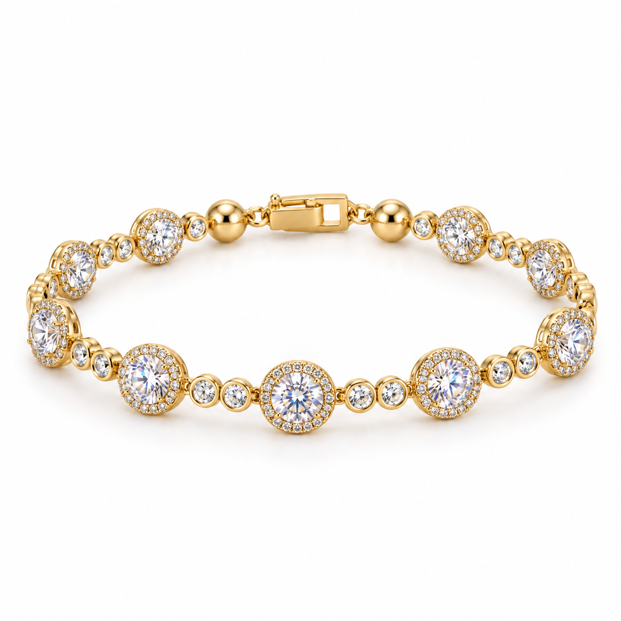 Pulseira Zircônias com Coração