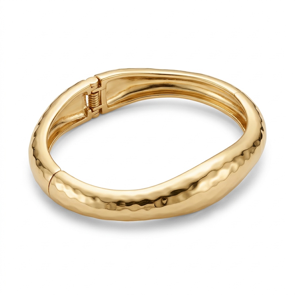Bracelete Textura Marcante - Dourado